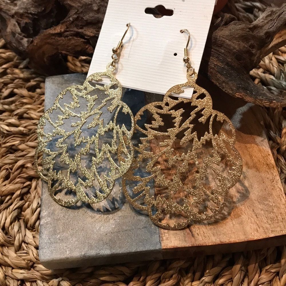 ‎Brushed Gold Earrings